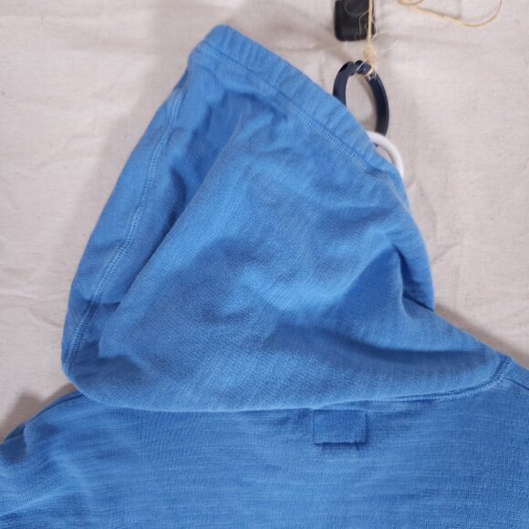 J. Crew Vintage Fleece Cotton Terry Hoodie Womens Small Blue Pullover Pocket - Picture 10 of 16